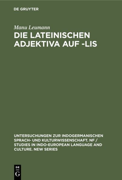 Produktbild: Die lateinischen Adjektiva auf -lis
