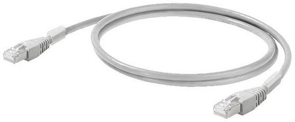 Produktbild: Weidm&uuml;ller 2661950080 RJ45 Patchkabel CAT 6a S/FTP 0.80m Grau 1St.