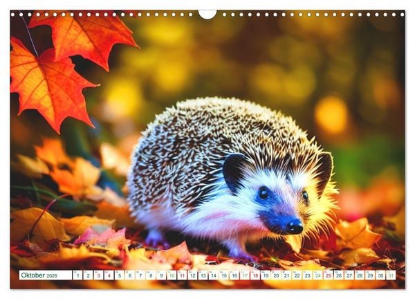 Produktbild: Niedliche Igel (Wandkalender 2026 DIN A3 quer), CALVENDO Monatskalender