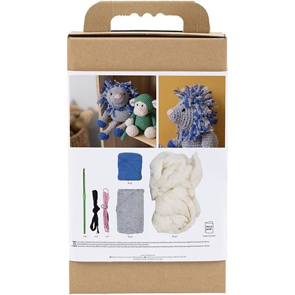 Produktbild: Creativ Company Kreativ Set Amigurumi, L&ouml;we, Marineblau, Hellgrau