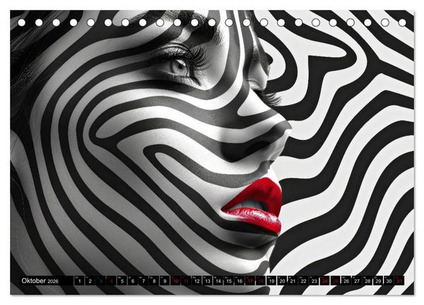 Produktbild: Faszination Bodypainting (Tischkalender 2026 DIN A5 quer), CALVENDO Monatskalender