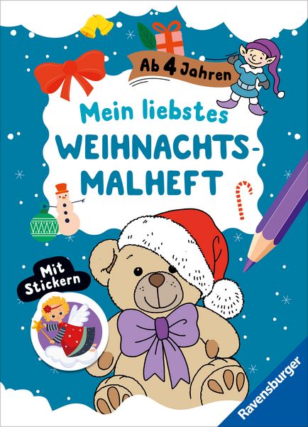 Produktbild: Mein liebstes Weihnachtsmalheft mit Stickern ab 4