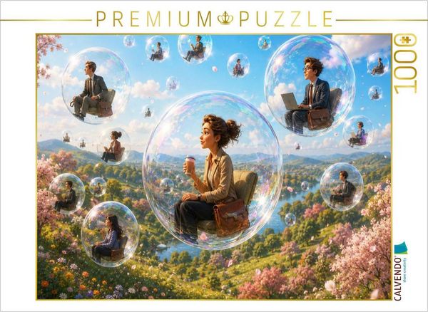 CALVENDO Puzzle Seifenblasentaxi | 1000 Teile Lege-Größe 64x48cm Foto-Puzzle für glückliche Stunden