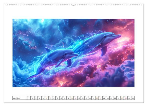 Produktbild: Tiere im Weltraum (hochwertiger Premium Wandkalender 2026 DIN A2 quer), Kunstdruck in Hochglanz