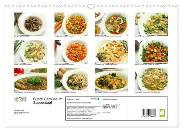 Produktbild: Bunte Gem&uuml;se im Suppentopf (Wandkalender 2026 DIN A3 quer), CALVENDO Monatskalender