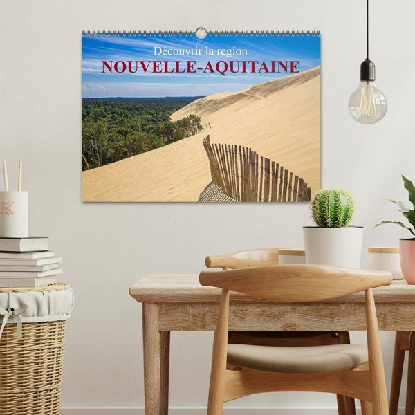 Produktbild: D&eacute;couvrir la r&eacute;gion Nouvelle-Aquitaine (Calendrier mural 2026 DIN A3 vertical), CALVENDO calendrier mensuel