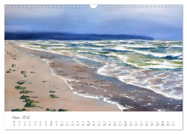 Produktbild: R&uuml;gen in Farbe - Mit Pinsel und Farbe auf der Lieblingsinsel (Wandkalender 2026 DIN A3 quer), CALVENDO Monatskalender