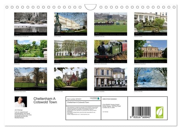 Produktbild: Cheltenham A Cotswold Town (Wall Calendar 2026 DIN A4 landscape), CALVENDO 12 Month Wall Calendar