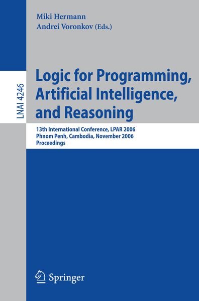 Produktbild: Logic for Programming, Artificial Intelligence, and Reasoning
