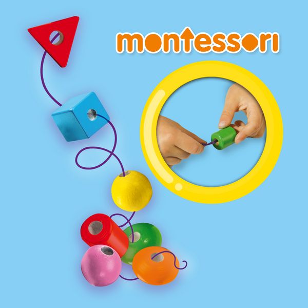 Produktbild: SES CREATIVE F&auml;delspiel mit gro&szlig;en Holzperlen