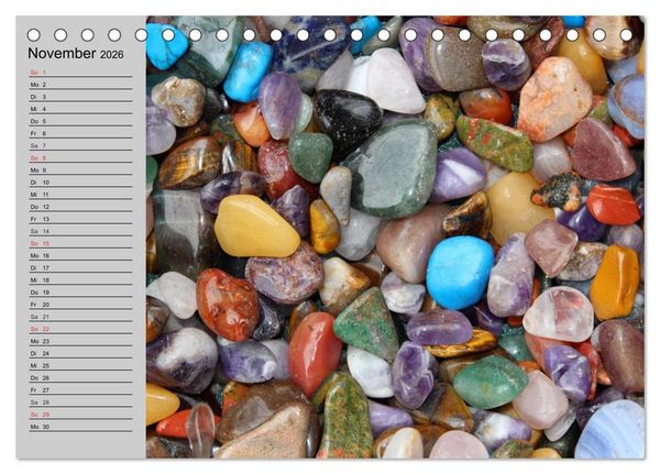 Produktbild: Minerale. Kristalle und Edelsteine (Tischkalender 2026 DIN A5 quer), CALVENDO Monatskalender