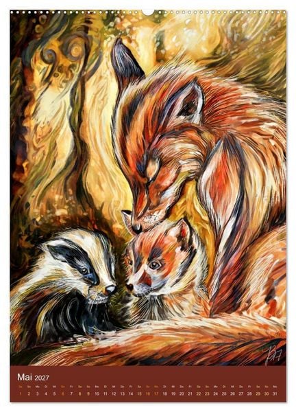 Produktbild: K&uuml;nstlerische Tiergeschichten (hochwertiger Premium Wandkalender 2027 DIN A2 hoch), Kunstdruck in Hochglanz