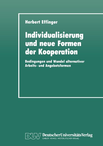 Produktbild: Individualisierung und neue Formen der Kooperation