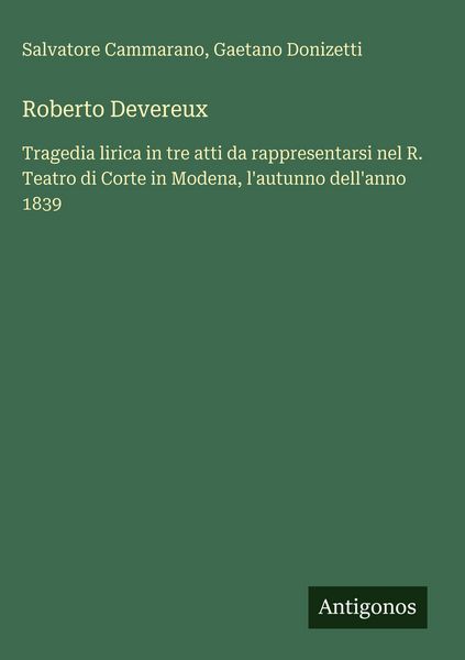 Produktbild: Roberto Devereux