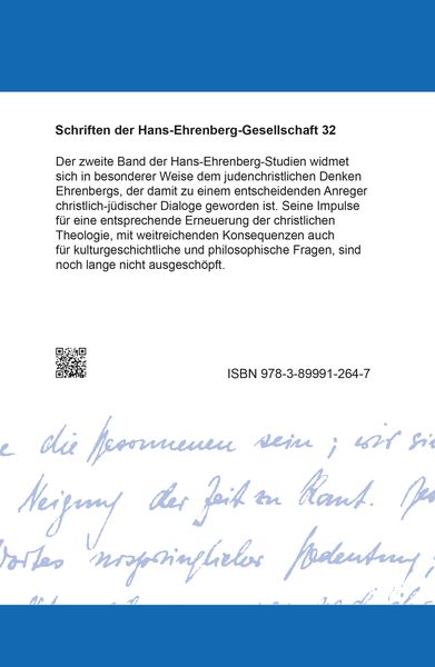 Produktbild: Hans Ehrenberg: Der Reichtum seines judenchristlichen Denkens