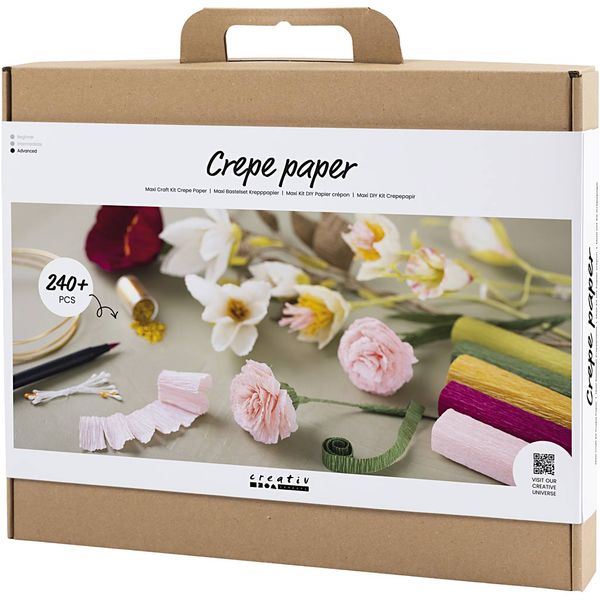 Produktbild: Creativ Company DIY Sets Krepppapier Maxi Kreativ Set Krepppapier, Blumen, Kreppanteil: 180%, 105 g, Kreativ Box