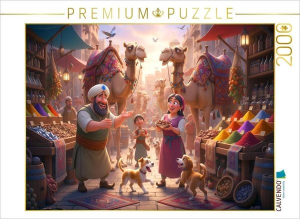 CALVENDO Puzzle Frische Datteln eingetroffen - Orientalischer Markt | 2000 Teile Lege-Größe 90x67cm Foto-Puzzle für glückliche Stunden