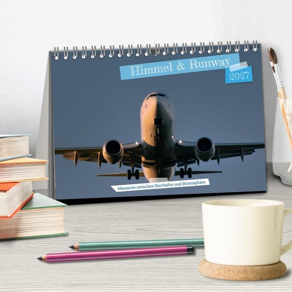 Produktbild: Himmel & Runway (Tischkalender 2027 DIN A5 quer), CALVENDO Monatskalender