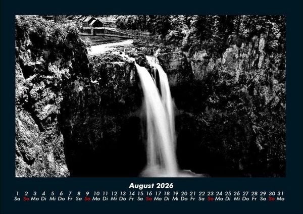 Produktbild: Wasserf&auml;lle 2026 Fotokalender DIN A4