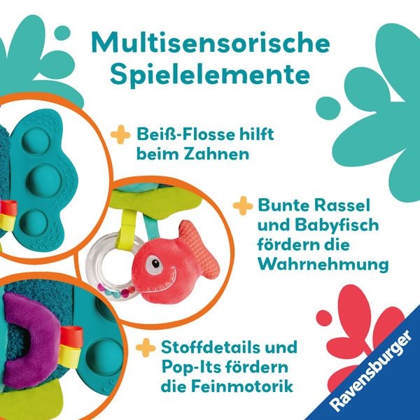 Produktbild: Play+ Pop-it Piranha (blau) - ab 0 Monate