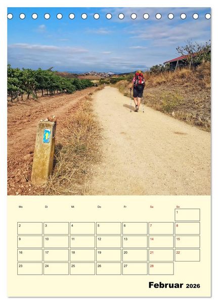 Produktbild: Buen Camino - Mein Jakobsweg - Camino Franc&eacute;s (Tischkalender 2026 DIN A5 hoch), CALVENDO Monatskalender