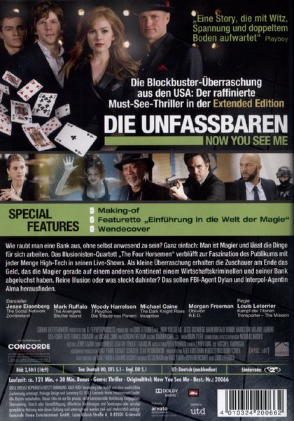 Produktbild: Die Unfassbaren - Now you see me - Extended Edition