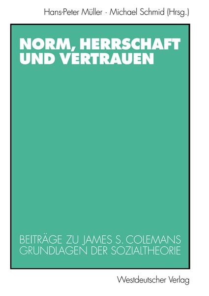 Produktbild: Norm, Herrschaft und Vertrauen