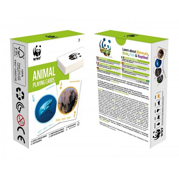 Ambassador 7230539 - WWF Kartenspiel Tiere 52 Teile