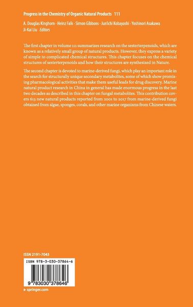 Produktbild: Progress in the Chemistry of Organic Natural Products 111