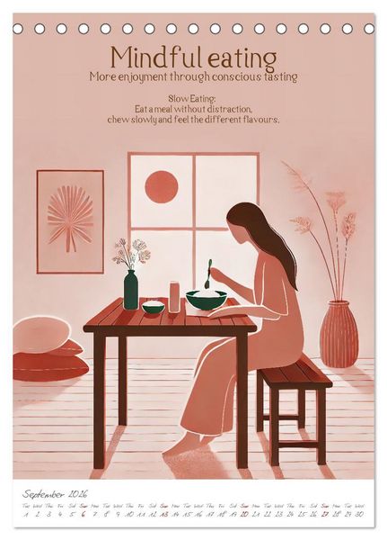 Produktbild: The anti-stress path - Monthly inspirations for more balance (Desk Calendar 2026 DIN A5 portrait), CALVENDO 12 Month DeskCalendar