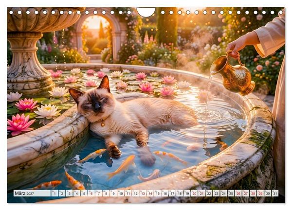 Produktbild: Alles f&uuml;r die Katze - Herrschaft Deluxe mit Charme und Wellness (Wandkalender 2027 DIN A4 quer), CALVENDO Monatskalender