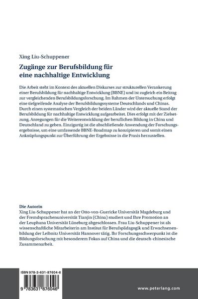 Produktbild: Zugaenge zur Berufsbildung fuer eine nachhaltige Entwicklung