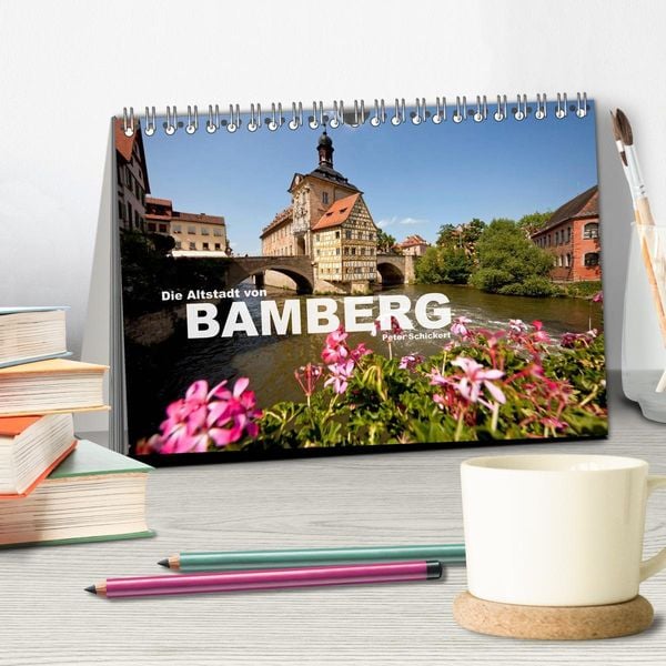 Produktbild: Die Altstadt von Bamberg (Tischkalender 2026 DIN A5 quer), CALVENDO Monatskalender