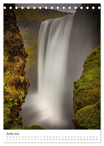 Produktbild: Magic of Iceland - nature photography (Desk Calendar 2026 DIN A5 portrait), CALVENDO 12 Month DeskCalendar