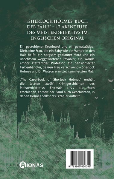 Produktbild: The Case-Book of Sherlock Holmes. Arthur Conan Doyle (englische Ausgabe)