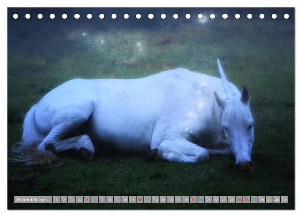 Produktbild: Fabeltier Einhorn (Tischkalender 2026 DIN A5 quer), CALVENDO Monatskalender