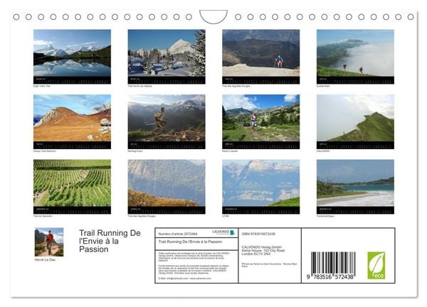 Produktbild: Trail Running De l'Envie &agrave; la Passion (Calendrier mural 2026 DIN A4 vertical), CALVENDO calendrier mensuel