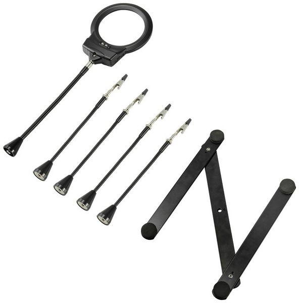 Produktbild: TOOLCRAFT AT-430 Dritte Hand mit Lupe (&Oslash; x H) 90mm x 365mm 1St.