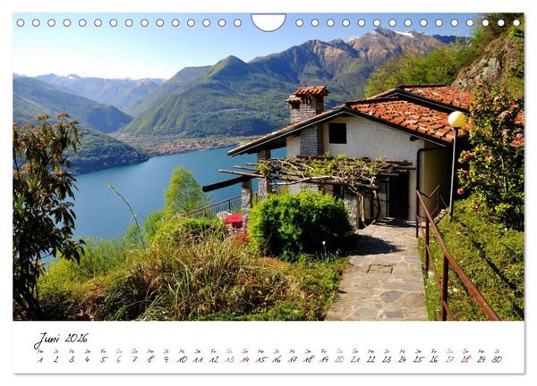 Produktbild: Motive rund um den See Lago Maggiore (Wandkalender 2026 DIN A4 quer), CALVENDO Monatskalender