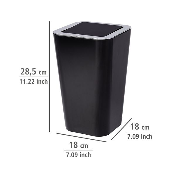 Produktbild: Schwingdeckeleimer Mod. Candy Black, 6 Liter