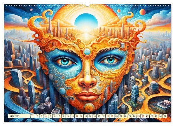 Produktbild: Faces of the metropolis (High Quality Premium Wall Calendar 2026 DIN A2 landscape),CALVENDO 12 Month Wall Calendar