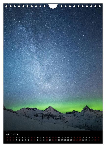 Produktbild: Polarlichtkalender (Wandkalender 2026 DIN A4 hoch), CALVENDO Monatskalender