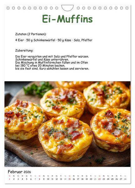 Produktbild: Low Carb - Rezepte ohne Kohlenhydrate zum Abnehmen (Wandkalender 2026 DIN A4 hoch), CALVENDO Monatskalender