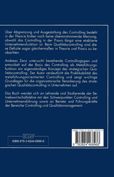 Produktbild: Strategisches Qualit&auml;tscontrolling