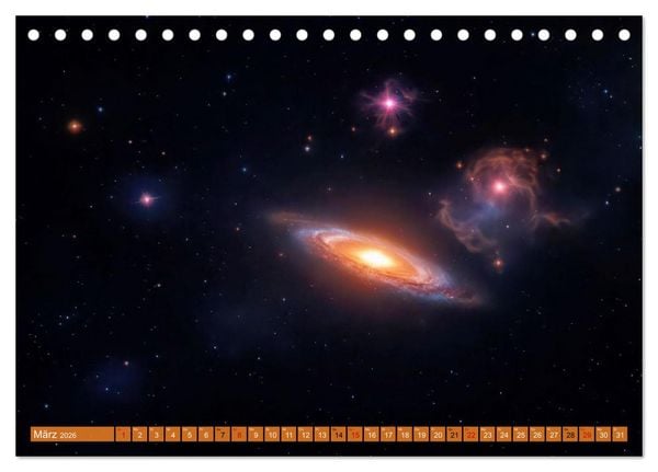 Produktbild: Gammablitze im Universum (Tischkalender 2026 DIN A5 quer), CALVENDO Monatskalender