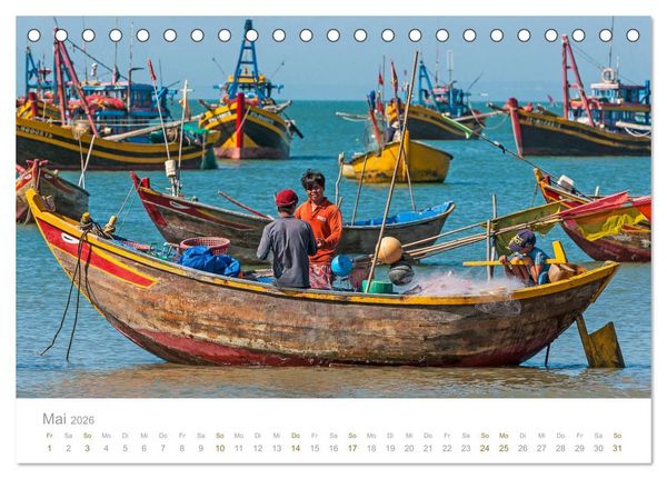Produktbild: Geheimnisvolles Indochina Kambodscha, Laos, Vietnam (Tischkalender 2026 DIN A5 quer), CALVENDO Monatskalender