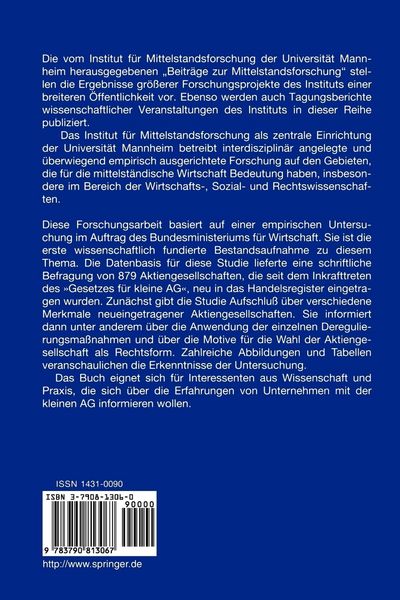 Produktbild: Die kleine AG in der betrieblichen Praxis