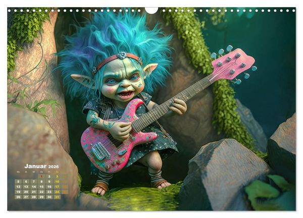 Produktbild: Trolls rocken ab (Wandkalender 2026 DIN A3 quer), CALVENDO Monatskalender