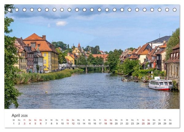 Produktbild: Franken - Malerische Orte und Landschaften (Tischkalender 2026 DIN A5 quer), CALVENDO Monatskalender
