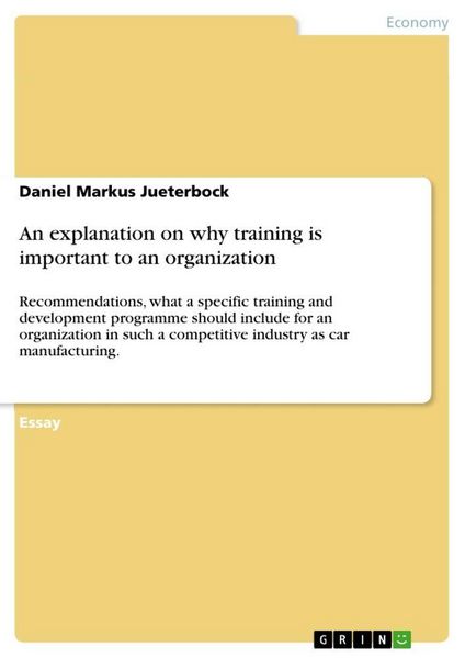 Produktbild: An explanation on why training is important to an organization
